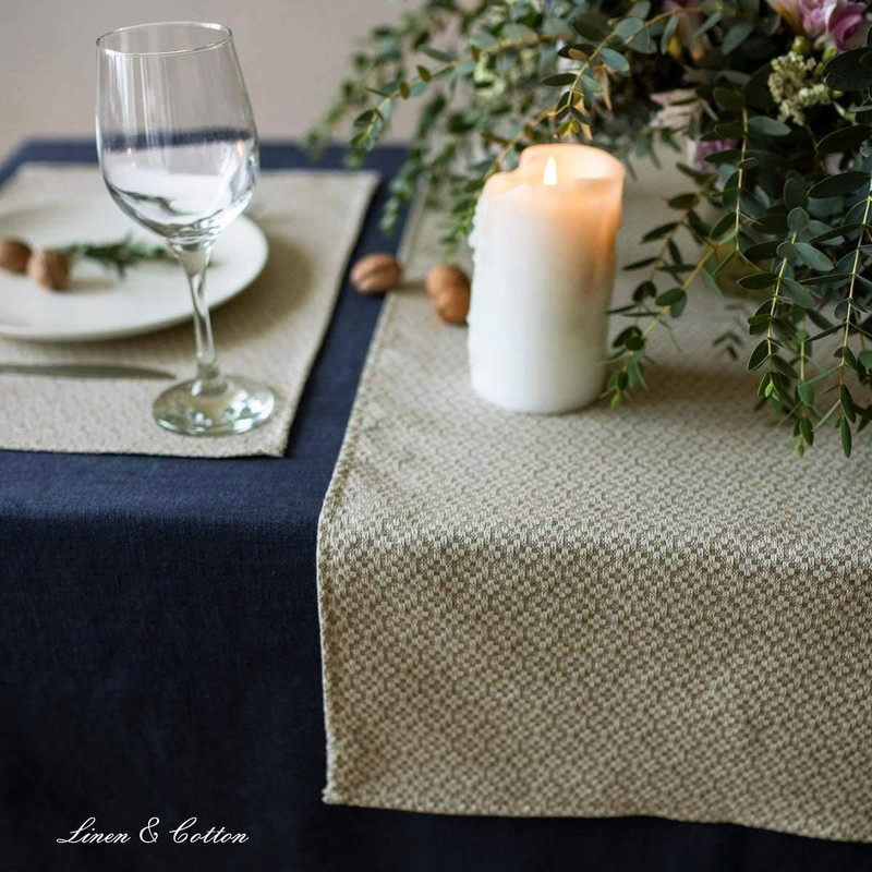 Linen & Cotton Pretty Decorative Table Runner Decorus - 44%