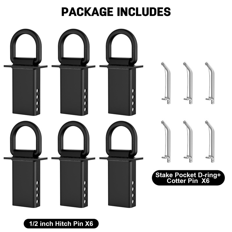 5/8” Stake Pocket Tie Down D Rings,Heavy Duty Trailer D