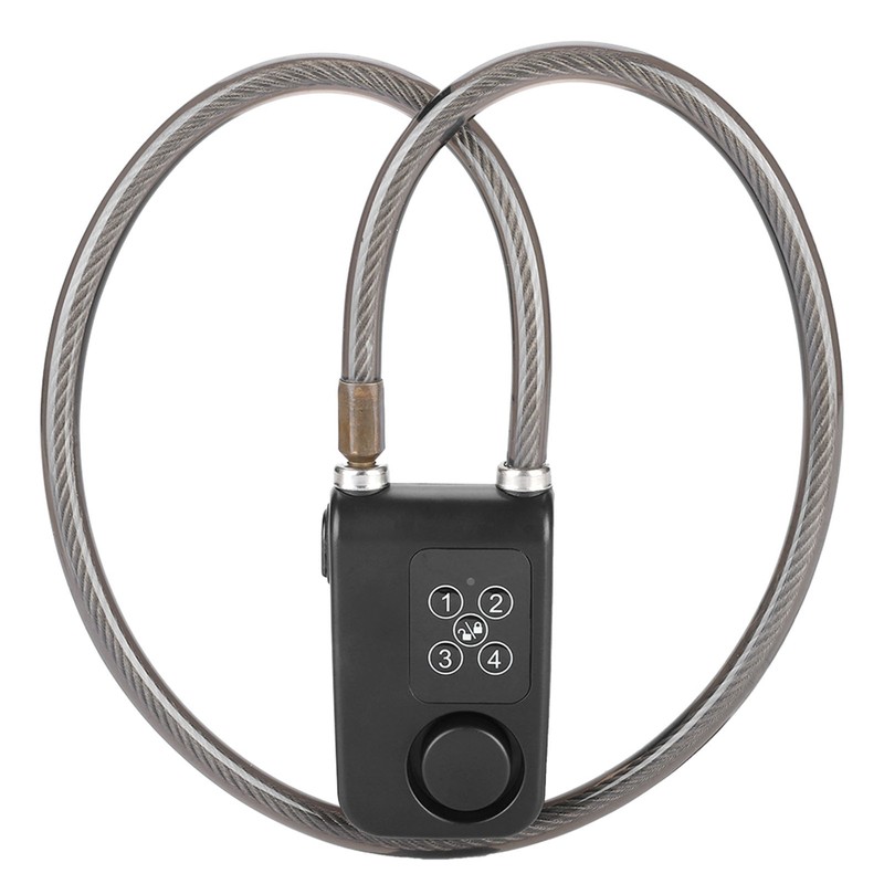 110dB Smart Waterproof Password Bicycle Lock Anti theft Alarm Lock