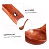 FELTECHELECTR Wooden Soup Ladle with Long Handle Solid Spoon for