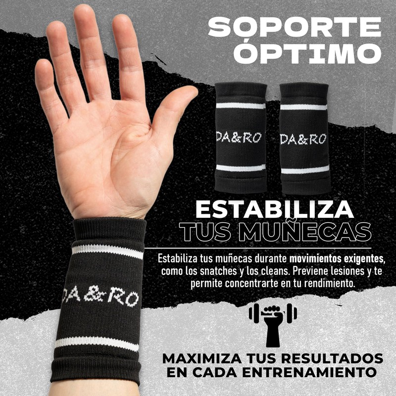 DA&RO Crossfit- und Handgelenkschoner mit Tragetasche (Schwarz, L)