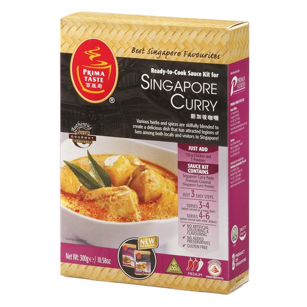 Prima Taste Singapore Curry Ready to Cook Sauce Kit, 300gm