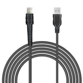 CARPSDZY CBA-U46-S07ZAR Shielded USB Cable for Zebra Symbol DS3608 DS3678 DS8108 DS8178 LI3608 LI3678 DS3600-KD Handheld Barcode Scanner, USB-A Connector, 7ft (2 m) Straight, BC 1.2, DC 5V