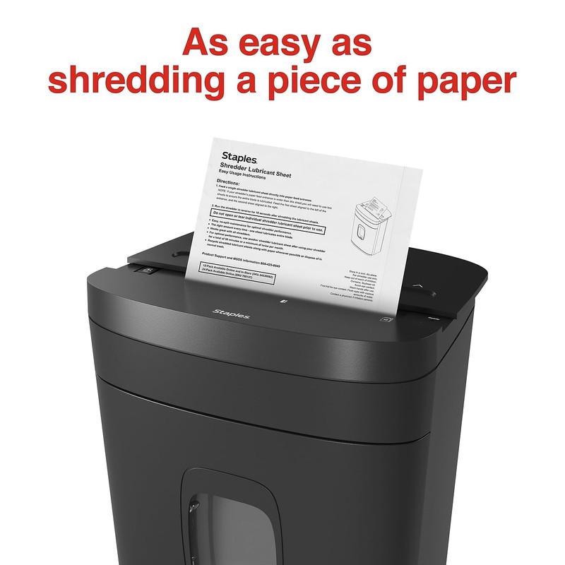 STAPLES Shredder Lubricant Lubricating Sheets 24/pk