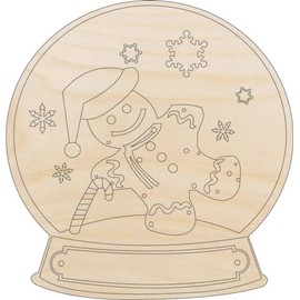 Snow Globe - Laser Cut Out Unfinished Wood Craft Shape XMS158 16" / 1/4" thick