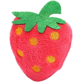 Jowxsx Strawberry Teeth Grinding Catnip Toys Funny Interactive Fruit Plush Cat Toy Pet Kitten Chewing Claws Thumb Bite Small Catmint Pillow