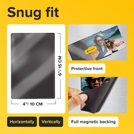 X-bet MAGNET - Magnetic Picture Frames for Refrigerator, Black, Holds 4x6 inches photo, 10 pack, premium magnetic photo frame