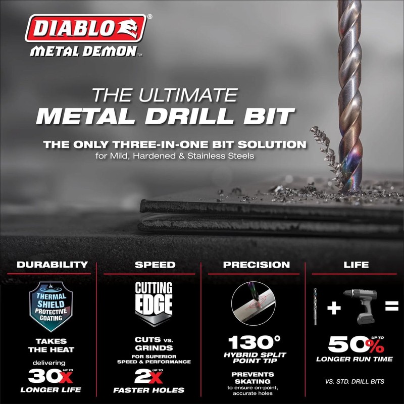 Diablo Metal Drill Bit 5/16