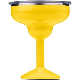 ORCA Rita | Temperature Insulated, Stainless Steel Margarita Glass, Lidded Tumbler for Cocktails, Wine & Cold Drinks — Sunflower