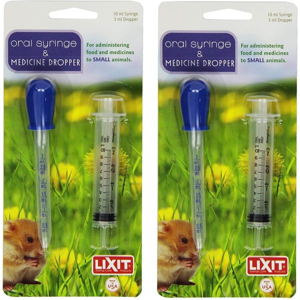 Lixit Oral Syringe and Medicine Dropper Combo Pack for Rabbits,