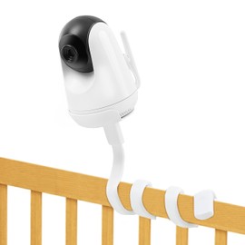 HiPP Baby Monitor Mount Camera Shelf Compatible with VAVA and Most Other Baby Monitors, Universal Flexible Baby Camera Holder, Securely Attaches to Crib Cot Shelves or Furniture, 1/4" Screw