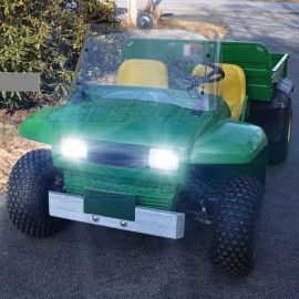 CHUSYYRAY Pair fit John Deere Gator 6X4 Utility Vehicle LED Headlight DRL Offroad Headlamp
