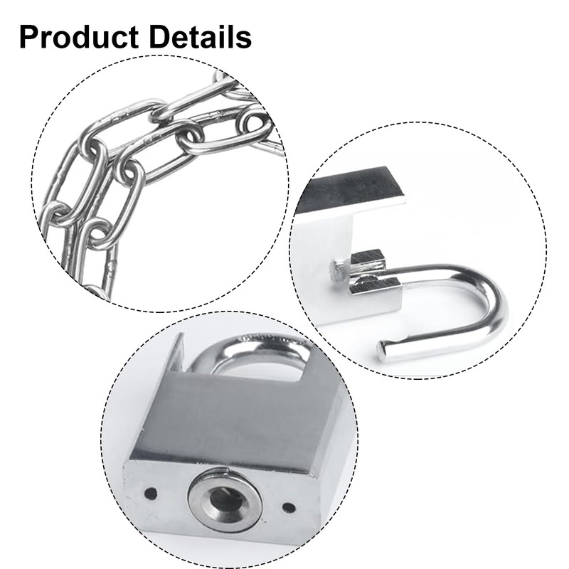 80cm Bicycle Chain Lock, Durable Padlock and Chain, Security Chain