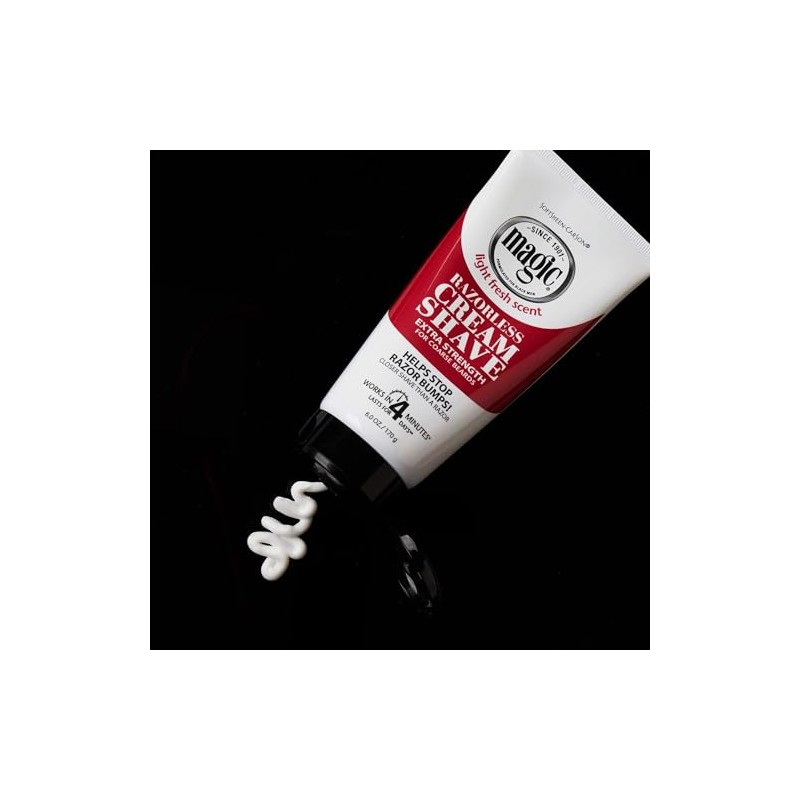 Crema de afeitado mágica extrafuerte, 6 onzas, paquete de 5
