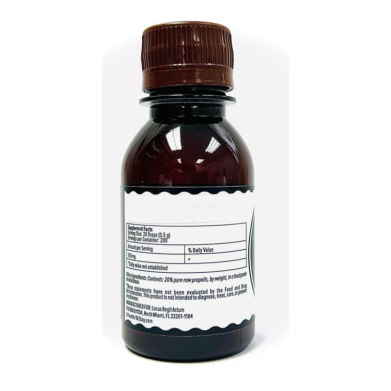 LOCUS REGIT ACTUM Propolis Extract 20% Liquid Tincture 3.4 Fl.