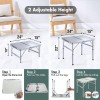 VILLEY 2ft Folding Lightweight Camping Table Portable Table w/Adjustable Legs