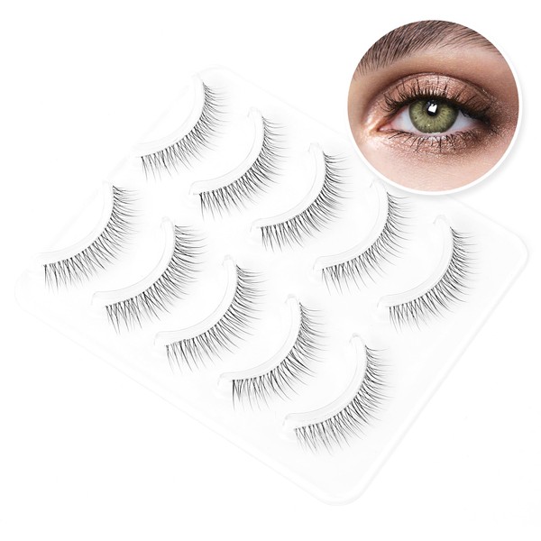 Lashes Natural False Eyelashes Soft Wispy Lashes Faux Mink 11mm