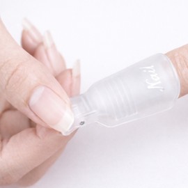 Marquez Gel Nail Removal Soak-Off Cap Clip, 1 Piece, White 10 Pieces / 마케즈 젤네일 제거 쏙오프 캡 클립, 1개, 화이트 10개입