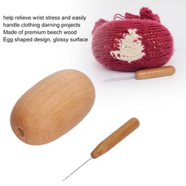 Herramienta para Zurcir en Forma de Huevo, Calcetines de Madera para Zurcir Huevos, Herramientas de Costura, Hilos para Zurcir Puntada de Huevo para Calcetines, Ropa, Zurcir Adultos, Artesanía DIY