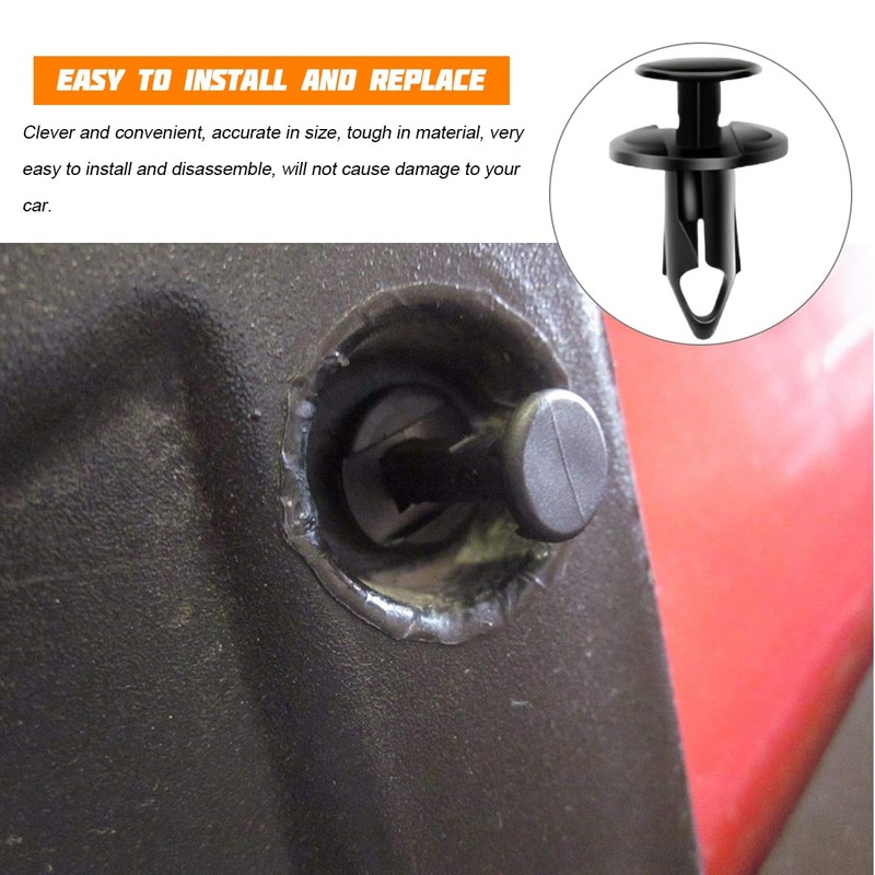 Sandfren 200PCS Car Retainer Clips, Vehicle Bumper Push Pin Fasteners