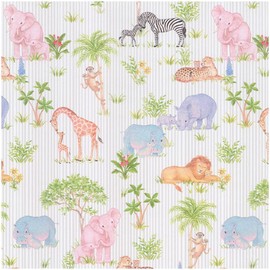 Caspari Safari Baby Gift Wrapping Paper - Two 30" x 8' Roll