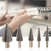 5PCS HSS4241 Step Cone Drill Bit Metric Hole Cutter Bit
