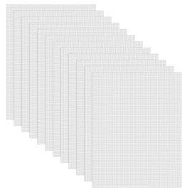 12 Pieces 7 Count Plastic Mesh Canvas Sheets for Embroidery, Acrylic Yarn Crafting, Knit Crochet Projects and Make Aquarium Dividers (10.5 X 13.5 Inch)