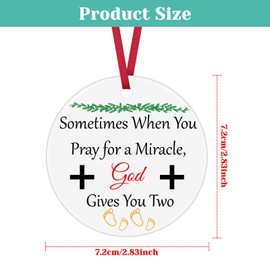 Gifts for New Parents New Parent Christmas Ornament New Mom Dad Gifts Funny Ceramic Ornament First Time Mom Dad Gifts Baby Announcement Gift Pregnant Gift for Women Pregnancy Announcement Gift