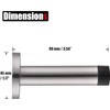 Brushed Stainless Steel Door Stopper with White Tip – Soft