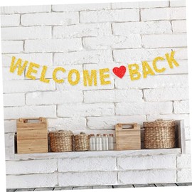 STOBOK Welcome Sign Banner Hanging Welcome Back to School Party Decoration Banner Party Paper Welcome Sign Banner