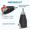 NuIth Speaker Wire Cable to Audio Male RCA Connector Adapter