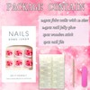 FIEONCIY Press on Toenails with Designs Acrylic Fake Nails for