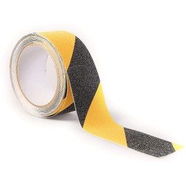 Gocableties Premium Anti Slip Tape 5m x 50mm Black/Yellow Hazard Marking Tape Premium Abrasive Roll