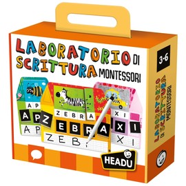 Headu - Montessori Writing Laboratory Educational Game, Multi-Colour (IT23578), Italian Language