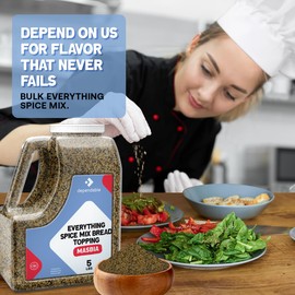 Dependable Food Everything Bagel Mix - 5 Lb. Resealable Jug - Natural, Non-GMO, No Additives, Kosher – Versatile Spice Blend for Elevating Any Dish