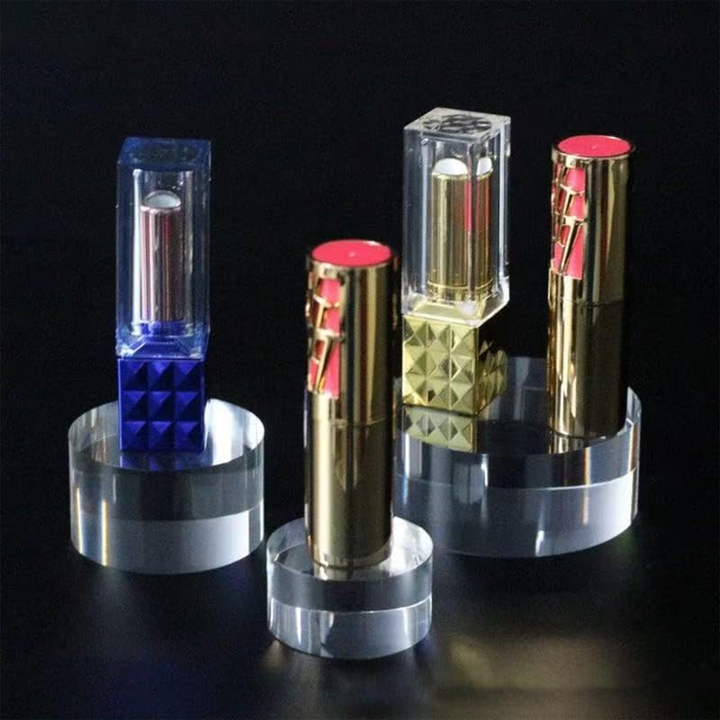 Acrylic Cylinder Display Stand,Clear Solid Display Blocks,6*3CM Transparent Acrylic Cylinder