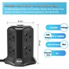 Tower Extension Lead, Vertical Power Strip with 6 sockets and