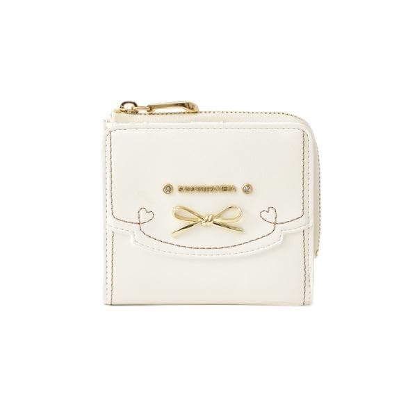 Samantha Vega Folding Wallet/Mini Wallet, Ruffle Ribbon Wallet, white