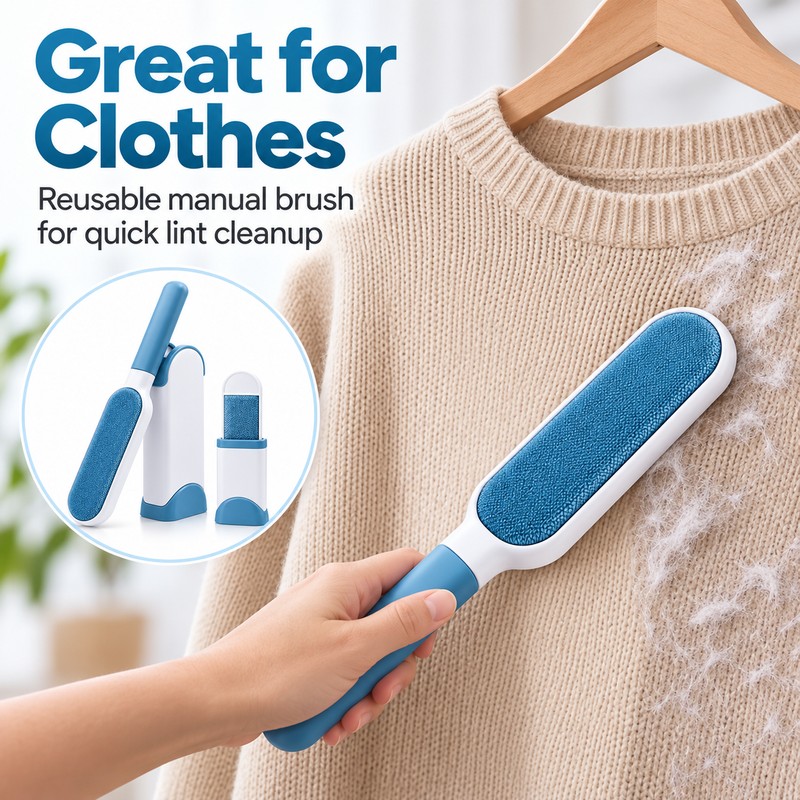 Reusable Pet Hair Remover Brush for Sofas, Carpets & Clothing