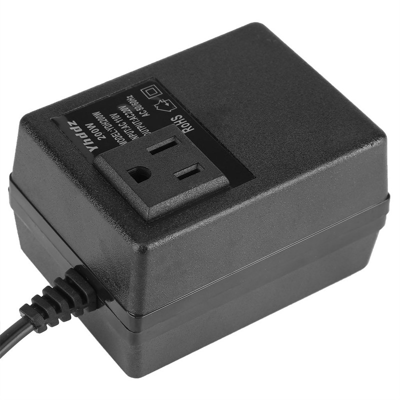 transformador 110 a 220, 200W Viaje Adaptador 110V a 220V