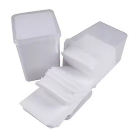 1 Box (200pcs) Nail Polish and Eyelash Glue Remover Cotton Pads, Disposable Cleaner Wipes (White)