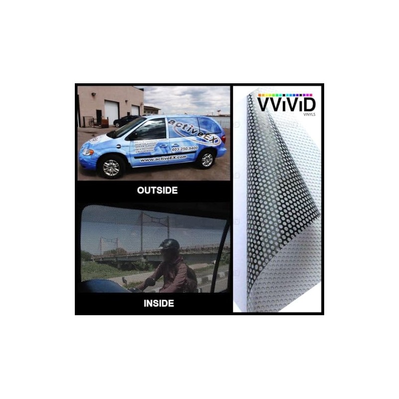 One-Way Perforated Vinyl Privacy Window Film Adhesive Glass Wrap Roll