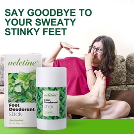 Foot Deodorant Stick Refreshing Natural Mint Fresh Deodorant Cream for Sweaty Feet