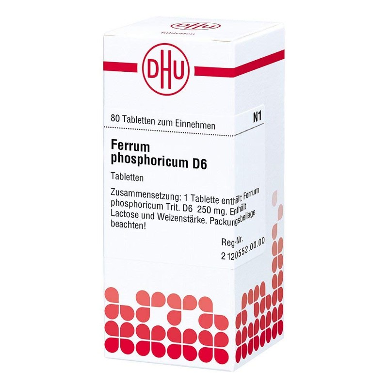 DHU Ferrum Phosphoricum D6 Tablets, Pack of 80 Tablets