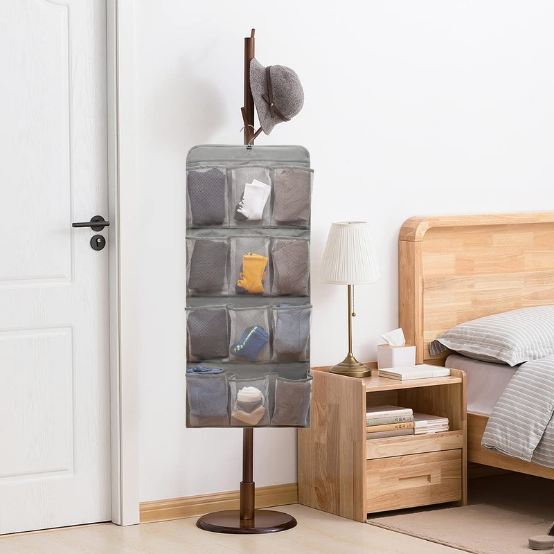 ANZORG Dual Sided Hanging Shoe Organizer for Closet with Rotating