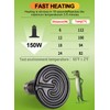 OMAYKEY 2-Pack 150W Ceramic Heat Lamp with 1-pcs Digital-Thermometer, Infrared