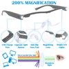 Magnifying Glasses with Light, 200% Magnification, USB Rechargeable LED Lighted