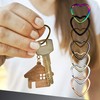 KEYU® Heart Shaped Key Rings Heart Keyring for Couples Rose