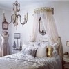 OctoRose Metal Wall Teester Bed Crown Canopy - Antique Style