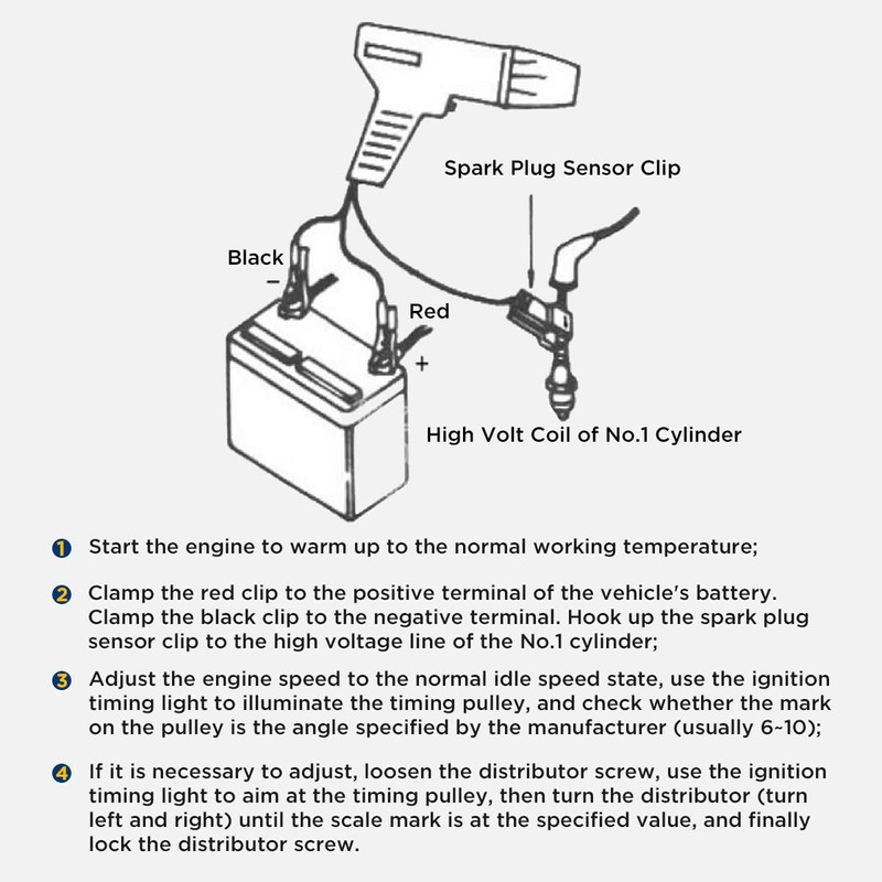 Timing Light 12V Ignition Timing Light Automotive Strong Flash Timing